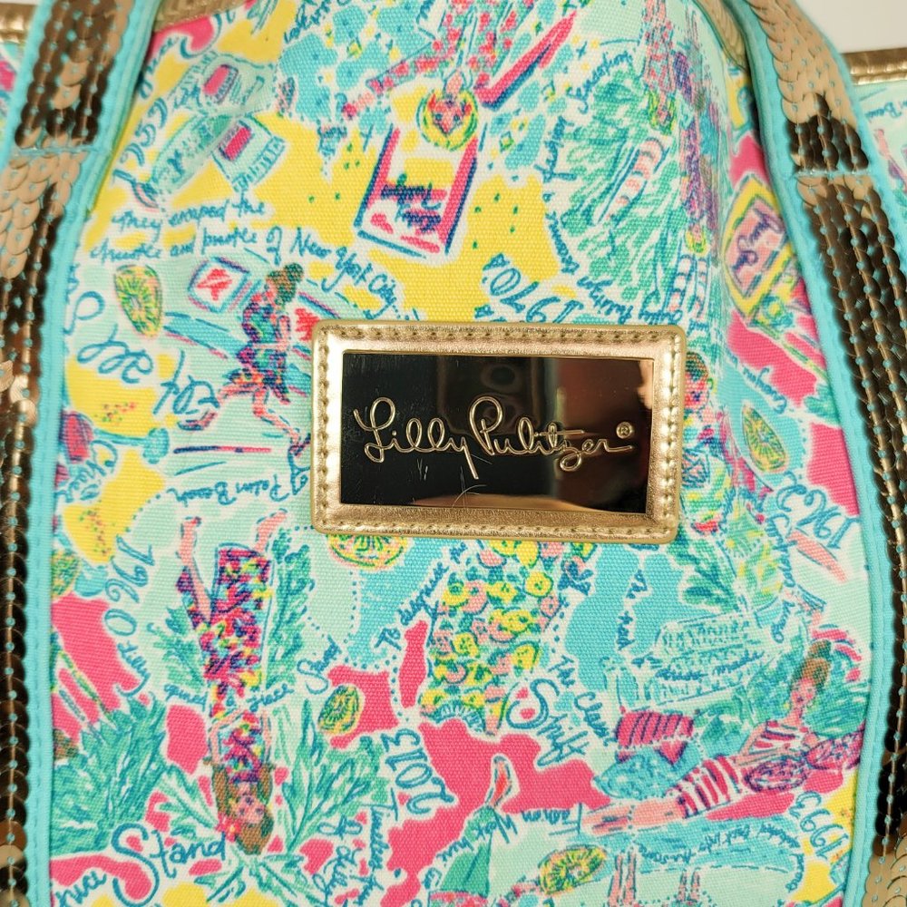 Lilly Pulitzer Large Utility Sequins Tote Bag - Picture 2 of 13